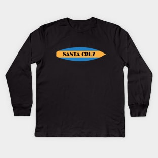 Santa Cruz California CA Surf Board Kids Long Sleeve T-Shirt